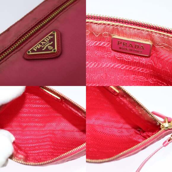 PRADA Shoulder Bag Nylon Pink Gold - Picture 11 of 12